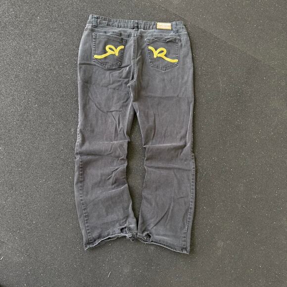 Vintage VTG Y2K Black Rocawear Boot Cut Jeans - Picture 6 of 8